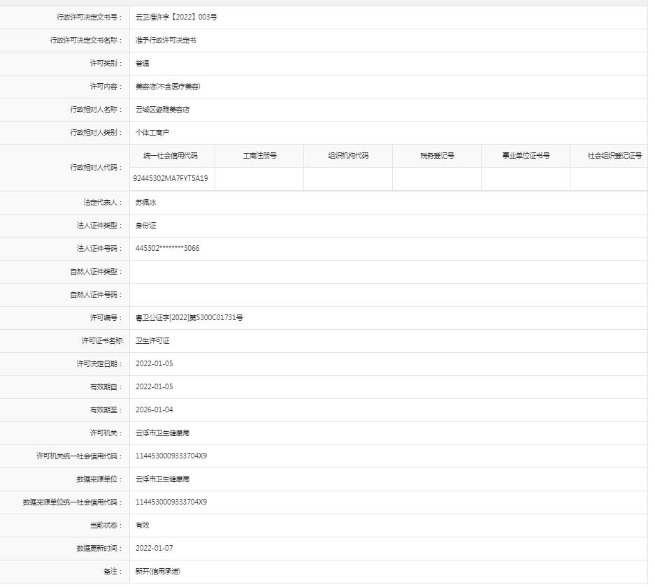 《公共場所》普通【云城區(qū)姿雅美容店】.jpg
